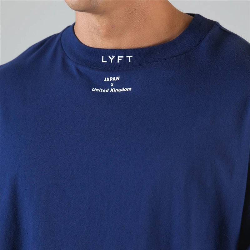 Running Oversized T shirt Men Gym Bodybuilding and Fitness Loose Casual Lifestyle Wear T-shirt Male Streetwear Hip-Hop Tshirt