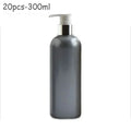 20Pcs 300ml PET Lotion Pump Bottles Empty Sliver Gold Aluminum Cosmetic Dispenser Essential Oil Shampoo Shower Gel Containers