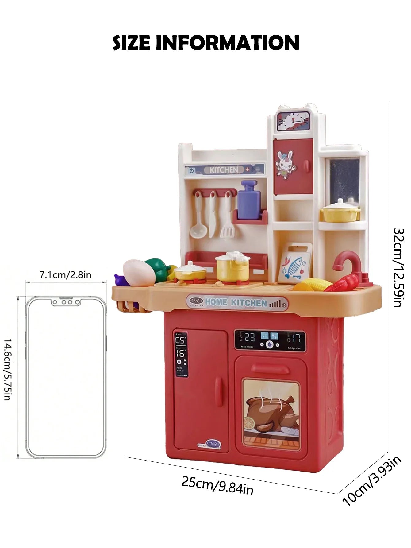 Children Play House Toy Simulation Kitchen Table with Sound Kids Role Play Kitchen Utensils for Girl Cooking Educational Toy Set