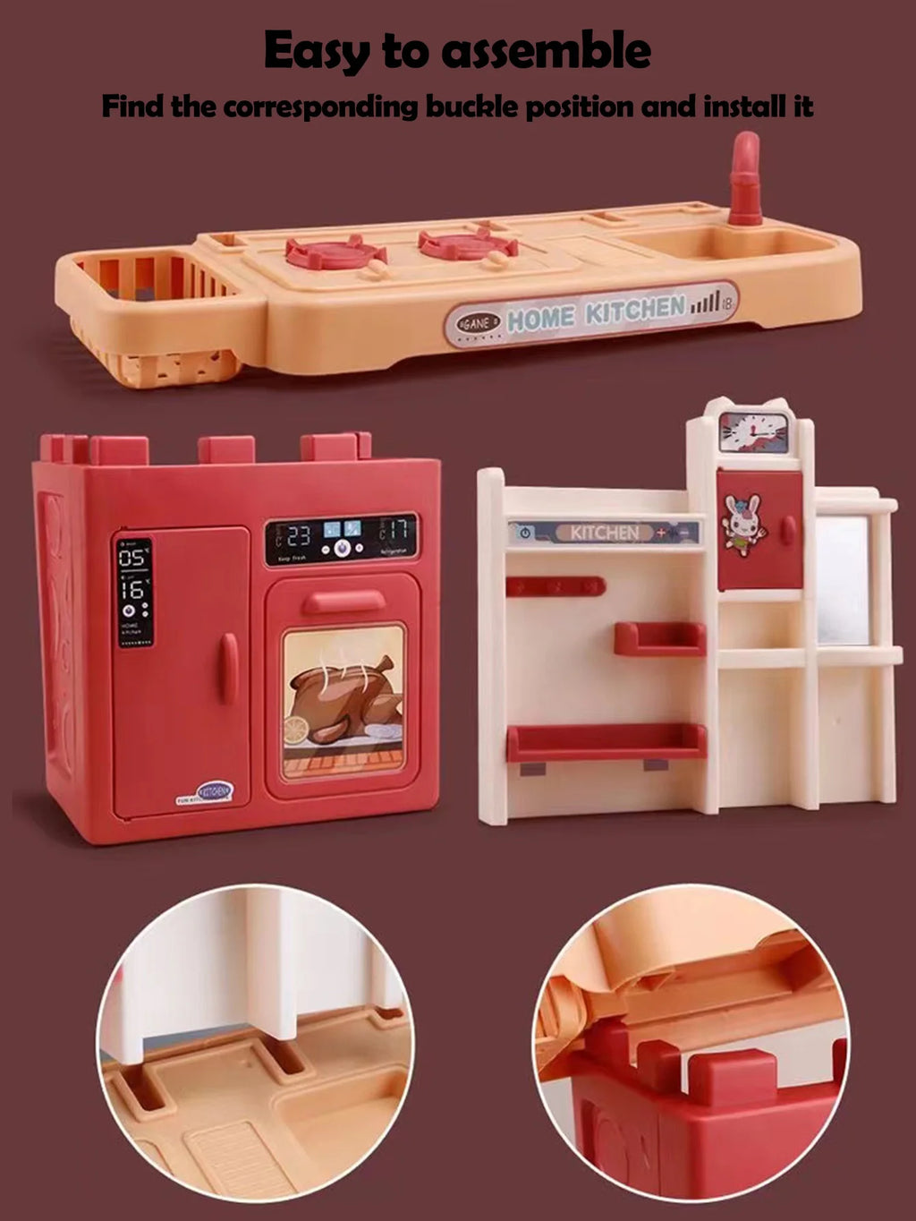 Children Play House Toy Simulation Kitchen Table with Sound Kids Role Play Kitchen Utensils for Girl Cooking Educational Toy Set
