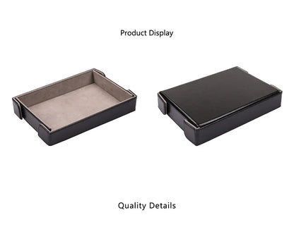 Magnetic Dice Cutlery Organization Storage Tray Pu Leather Box Fur Foldable for Games Case Rectangle Board Game Food Trays