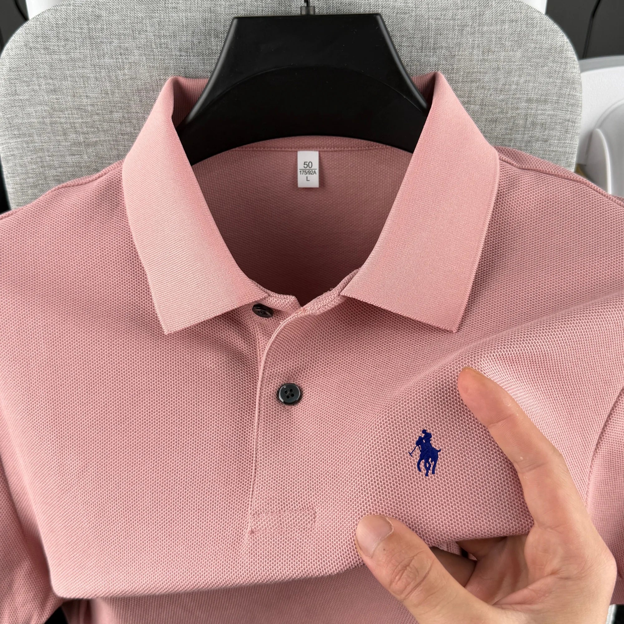 100% pure cotton high-end brand men's short sleeve polo shirt 2026 summer luxury fashion pony embroidery golf top casual T-shirt