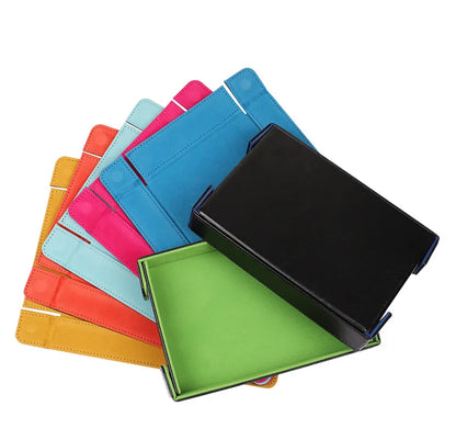 Magnetic Dice Cutlery Organization Storage Tray Pu Leather Box Fur Foldable for Games Case Rectangle Board Game Food Trays