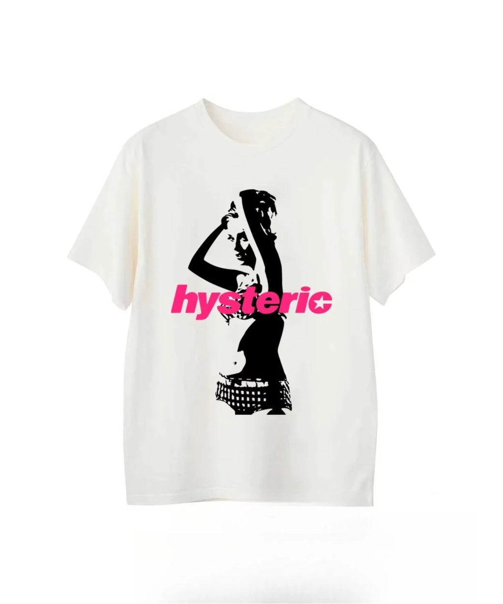 2025 Summer  New High Quality HYSTERIC Printed Graphic T-shirts Men and Women Short Sleeved High Quality T-shirts Street Wear