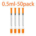 100/50 Pack 0.5/1ml Syringes with Needles Individually Packaged for Laboratory And Pet Supplies