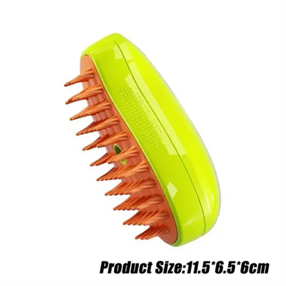 Steamed dog brush with essential oil Electric Spray Cat Hair Brush 3 in1 Dog Steamer Brush for Massage Pet Grooming Removing