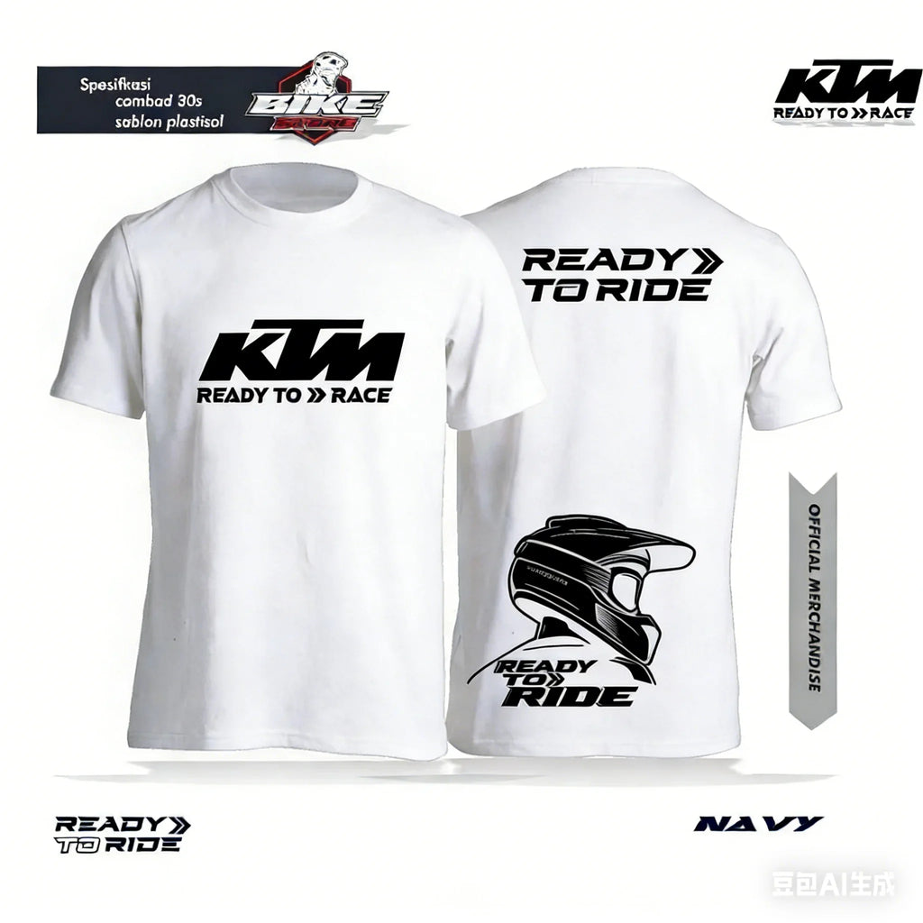 2026 New Unisex KTM Racing Team T-Shirt Premium Cotton Off-Road Moto Racing Print Casual Short Sleeve Tops