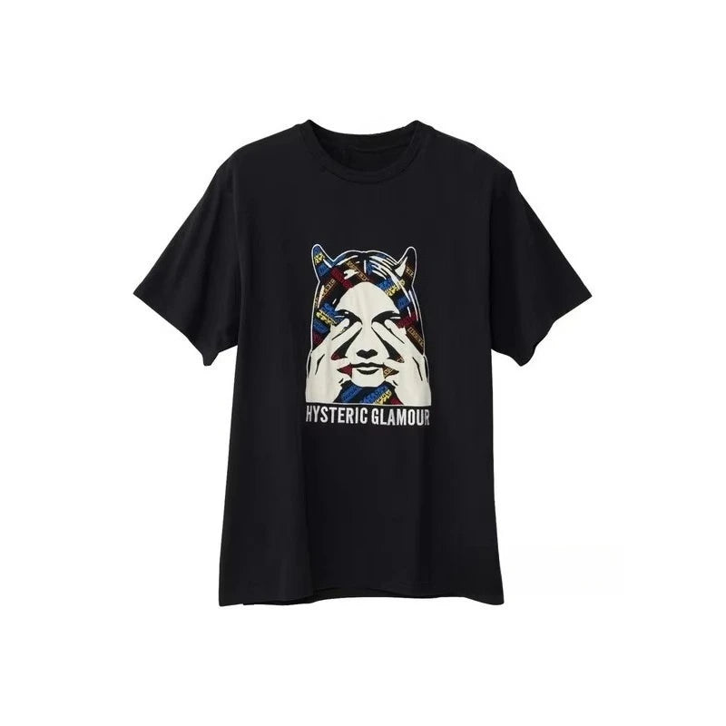 2025 Summer  New High Quality HYSTERIC Printed Graphic T-shirts Men and Women Short Sleeved High Quality T-shirts Street Wear