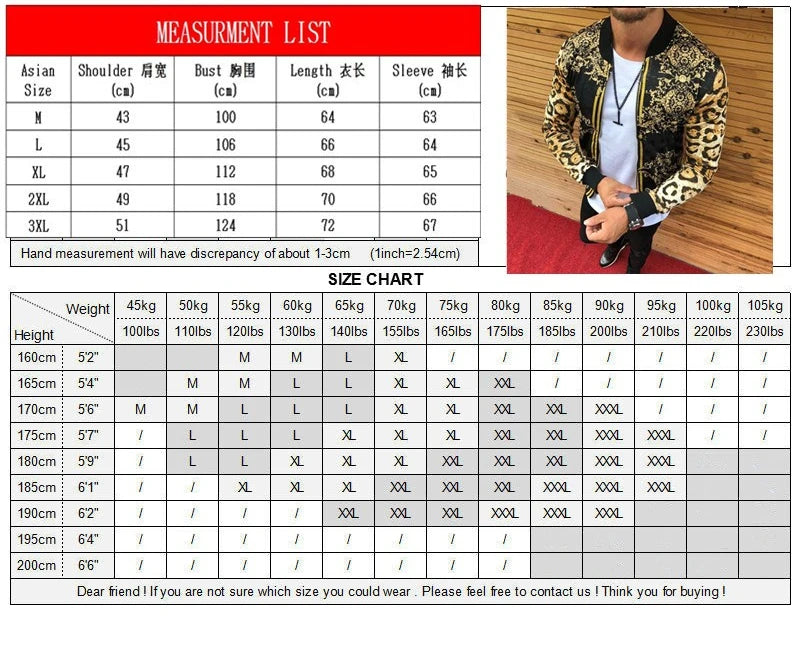Spring Autumn Men's Print Jacket Zipper Coats Leisure Fashion Loose Tops Male Hip Hop Ropa Men Clothing Brand