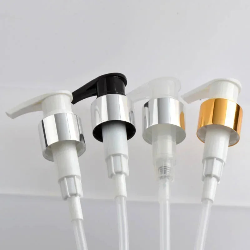 20Pcs 300ml PET Lotion Pump Bottles Empty Sliver Gold Aluminum Cosmetic Dispenser Essential Oil Shampoo Shower Gel Containers