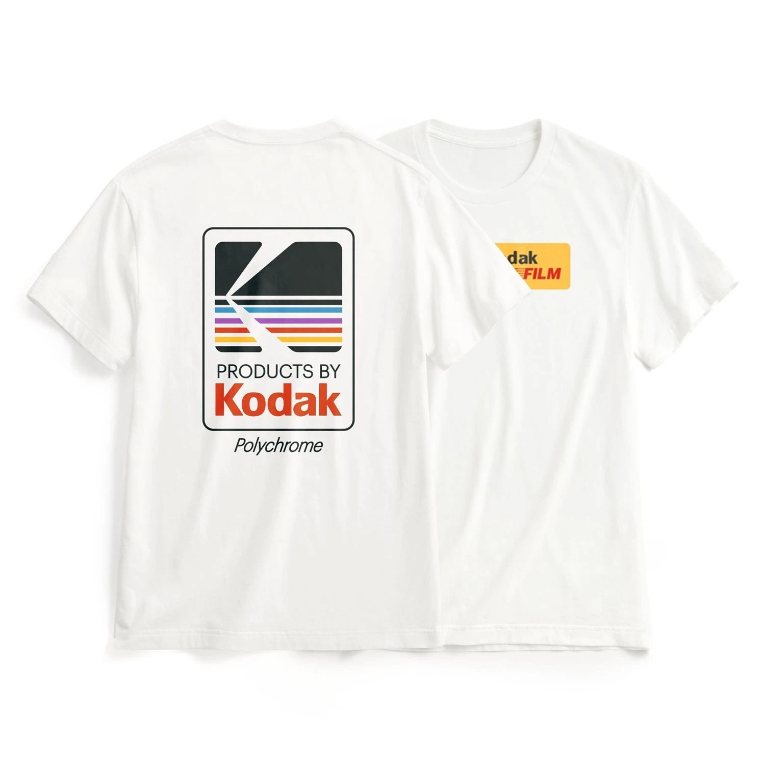 Kodak Polychrome Rainbow Back Print Unisex Cotton T Shirt Vintage Retro Short Sleeve Tee Y2K  Casual Streetwear Film Graphic Top