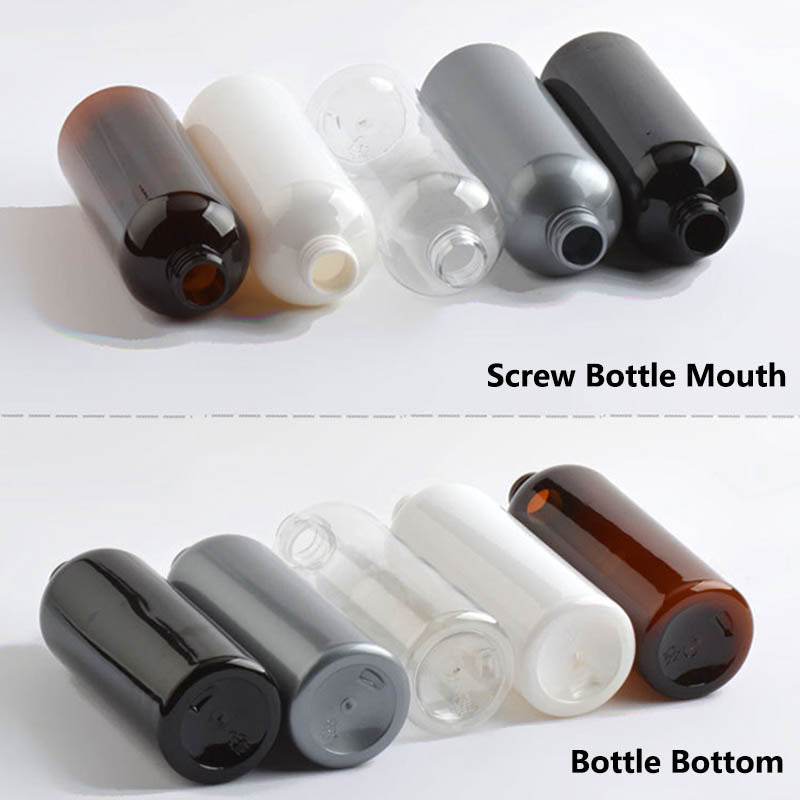 20Pcs 300ml PET Lotion Pump Bottles Empty Sliver Gold Aluminum Cosmetic Dispenser Essential Oil Shampoo Shower Gel Containers
