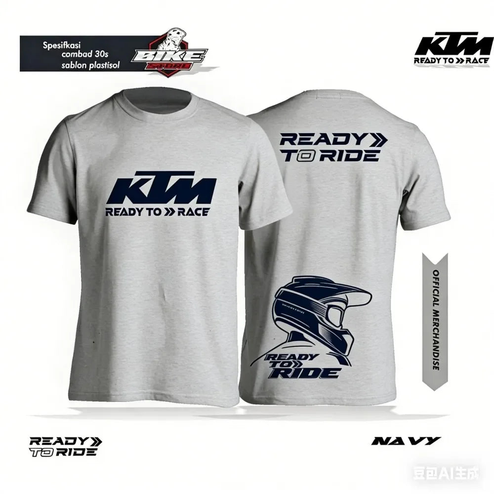 2026 New Unisex KTM Racing Team T-Shirt Premium Cotton Off-Road Moto Racing Print Casual Short Sleeve Tops